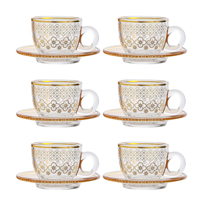 New Product Glass Tea <b>Cup</b> <b>Set</b> of 6 Pcs Turkish Coffee <b>Cup</b> <b>Sets</b> - Product Image 1