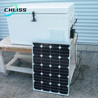 Réfrigérateur-congélateur solaire à haute efficacité énergétique pour la maison avec contrôleur MPPT, réfrigérateur solaire portable hors réseau