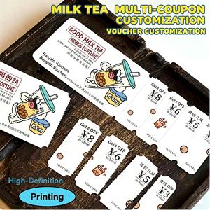 Coupon personnalisé multi-remises à déchirer avec design <span class=keywords><strong>de</strong></span> bon <span class=keywords><strong>de</strong></span> <span class=keywords><strong>réduction</strong></span> en espèces - Product Image 1