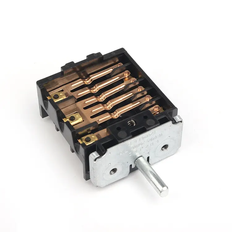 Interruptor de horno personalizado 16A 20A 250V 4 pines 5 posiciones Manual calentador eléctrico horno interruptor selector giratorio