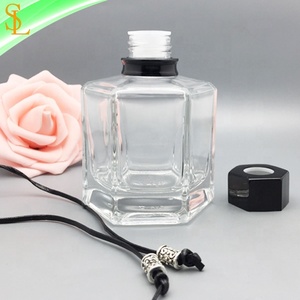 Hot Sale New Hexagon Shape Empty 4oz <strong>Reed</strong> <strong>Screen</strong> Printed Decorative Diffuser Perfume Glass Bottle with Cork 120ml - Product Image 4