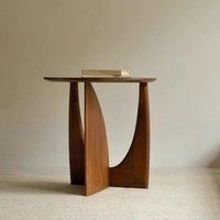 Table basse en bois massif style Wabi-Sabi, non extensible, vintage, minimaliste, moderne, pour salon, chambre, meubles de salon
