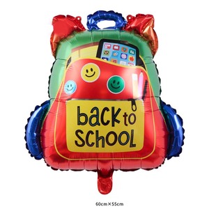 Ballons en aluminium en gros sur le thème de la <span class=keywords><strong>rentrée</strong></span> scolaire : dessin animé, arc-en-ciel, cartable, crayon, bus scolaire pour la <span class=keywords><strong>décoration</strong></span> de la salle de <span class=keywords><strong>classe</strong></span> - Product Image 2