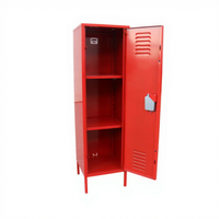 Armoire de rangement classique vintage en métal pour bureau à domicile, armoire verrouillable en acier pour dortoir d'université pour adolescents