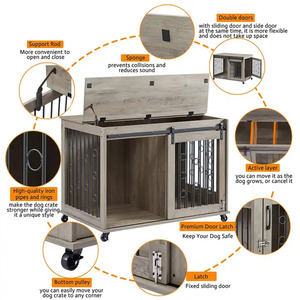 Multifunctional Wooden Flip Top Metal <strong>Dog</strong> Kennels <strong>Cages</strong> Indoor Office <strong>Small</strong> Pet Crate Houses for <strong>Dogs</strong> and Cats - Product Image 6