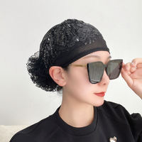 Topi Penutup Rambut Berlapis Ganda Satin untuk Musim Panas Warna Abu-abu, Topi Fashion Serbaguna Bergaya Elastis Ringan dan Bernapas