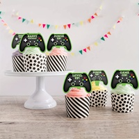 Videospiel-Controller Cupcake-Topper - Gamepad-Kuchenaufsätze Spiel-Themen Geburtstags- und Jubiläumsfeier-Dekorationen