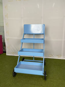 Stainless Steel Foldable <strong>Vending</strong> Cart with Wheels | Eco-Friendly Durable Retail <strong>Display</strong> <strong>Rack</strong> - Product Image 6