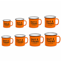 Ensemble de tasses en émail pour rassemblements festifs, personnalisées pour les événements, tasses en métal durables pour les réunions de famille, les fêtes en plein air et l'hydratation quotidienne