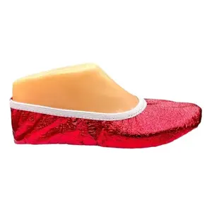 <b>Silver</b> Satin Ballet <b>Flats</b> For Girls, Round Toe Slip-On Dance Shoes, Wardrobe Essentials, All Seasons, Textile Lining, Solid Colo - Product Image 6