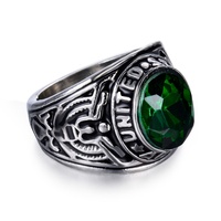 Bagues d'humeur unisexe en acier inoxydable style vintage, bagues signet personnalisées pour hommes et femmes avec diamant taille ovale pour fiançailles, fêtes et anniversaires