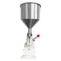 Machine de remplissage quantitatif de liquide pneumatique mécanique d'usine, précision 1, trémie en acier inoxydable, machine de remplissage manuelle facile