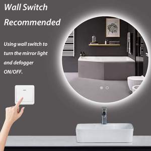 Espejo LED Moderno Antivaho, Impermeable, de Pared, con Iluminación Trasera Regulable, Espejo de Baño Inteligente Iluminado, Diseño Gráfico para Apartamento y Salón - Product Image 6