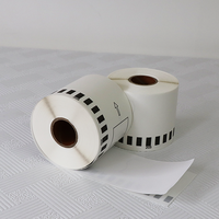 Papel adhesivo imprimible de vinilo para impresora de inyección de tinta personalizado compatible con DK22205 DK 22205 DK2205