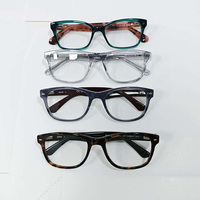 Montures de lunettes optiques en acétate massif à monture complète, multicolores, en gros, pour femmes et hommes, avec logo personnalisé