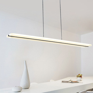 โคมระย้าห้องครัวทรงสี่เหลี่ยมสีขาว,โคมระย้าโมเดิร์นไฟLedโคมไฟจี้รับประทานอาหารแบบยาว - Product Image 4