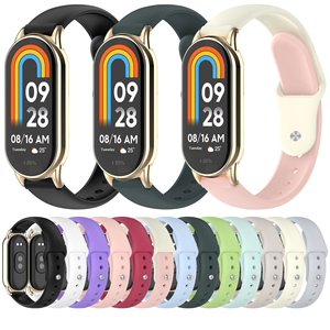 Bracelets de montre en silicone étanches et résistants à la transpiration pour Xiaomi Mi Band 10 9 8, bracelets de remplacement sportifs pour accessoires Mi Band 10 9 8 - Product Image 6