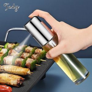 304 Stainless Steel Oil Sprayer <b>Bottle</b> Kitchen Press Glass Soy Sauce/<b>Vinegar</b> Sprayer for Cooking Tools Metal Material - Product Image 2