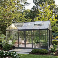 Kit de véranda extérieure préfabriquée en aluminium moderne Maison vitrée autoportante pour villas entrepôts hôtels appartements
