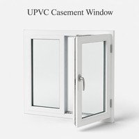 Fenêtre à battant en PVC double vitrage, acier inoxydable, design américain et européen