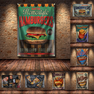 Póster Decorativo Vintage con Diseño <span class=keywords><strong>de</strong></span> Hot Dog, Hamburguesa, Bandera, Papas Fritas, Menú <span class=keywords><strong>de</strong></span> Aperitivos, Letrero Publicitario, Arte <span class=keywords><strong>de</strong></span> Pared, Decoración para Auto, Bar, Pub, Club, Sala <span class=keywords><strong>de</strong></span> Juegos - Product Image 2