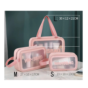 กระเป๋าเครื่องสำอางกันน้ำ PVC ซิปแบบ Ins ขนาดใหญ่ ความจุเยอะ ขายดีข้ามประเทศ ราคาโรงงาน - Product Image 2