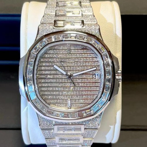 Nuevo Reloj de Diamantes Personalizado, Reloj de Lujo de Oro de 18K, Marca de Diseñador, Reloj Mecánico Automático con Moissanita - Product Image 2