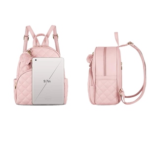 Purse for Ladies Cute Pom Bookbag Travel Shoulder Bag Custom <b>Mini</b> <b>Backpack</b> for Women Leather Small <b>Backpack</b> - Product Image 1