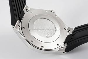 VCWatch Montre mécanique pour homme avec mouvement automatique délicat de 3,25 mm, cadran de 42 mm, bracelet en silicone, boîtier en acier inoxydable - Product Image 6