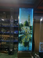 Nouveau design de panneau mural à bulles d'eau, éclairage décoratif pour mariage, décoration intérieure, fontaine cascade, logo en acier inoxydable