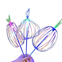 Bâton lumineux en plastique avec ruban et fleur - Pour les 14 ans et plus