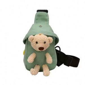 Free Sample <b>bear</b> crossbody canvas bag fashion shoulder bag female cartoon <b>cute</b> wholesale - Product Image 5