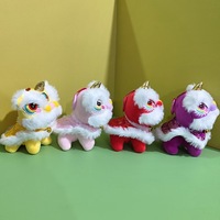 Peluche Lion de la chance dansant, style chinois, tête de lion gardien, mini lion dansant, peluche, décorations du Nouvel An chinois, jouet cadeau