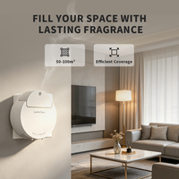 Diffuseur d'arômes portable pour la maison, à commande Bluetooth, sans eau, pour huiles essentielles, à brancher sur prise murale, avec veilleuse