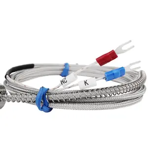 Capteurs de température personnalisés K J E PT100 Type ressort de compression baïonnette Rtd thermocouple classe I