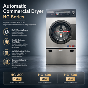 Sécheuse Commerciale Automatique Série HG 15kg 20kg 25kg pour Hôtels, Hôpitaux et Blanchisseries - Product Image 3
