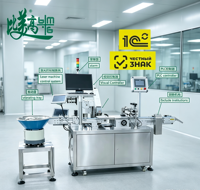Machine de marquage laser automatique pour bouchons de bouteilles en plastique et en métal avec alimentation automatique et vérification par lecture de codes QR