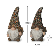 Gnome de jardin en résine imperméable pour extérieur, fait main, personnalisé, avec chapeau en forme de pomme de pin, figurines pour la décoration de jardin, vente en gros