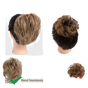 <span class=keywords><strong>Chignon</strong></span> bouclé en vrac pour mariage, <span class=keywords><strong>chignon</strong></span> de <span class=keywords><strong>cheveux</strong></span> naturel et moelleux, <span class=keywords><strong>cheveux</strong></span> artificiels bouclés - Product Image 3