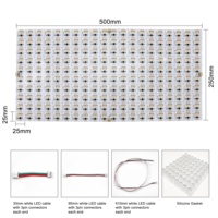 Raymates 600 LEDs WS2811 SMD2835 Feuille de Lumière 500x250mm 80W 3M Adhésif Programmable Dynamique Couleur Flux Chase Effet Hôtel Moderne