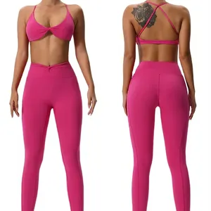 Activewear Set Wholesale Fitness Yoga Wear 5pcs Seamless Workout Women Gym Fitness Sets Fitness Clothing Women