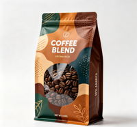 Offre Spéciale : Sachets Personnalisés en Aluminium avec Fermeture Éclair et Lignes de Déchirement, Pochettes Verticales de Haute Qualité avec Fenêtre Transparente pour Mélange de Café