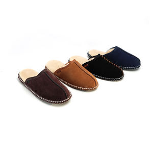 Wholesale <strong>Men</strong> Genuine <strong>Sheepskin</strong> Wool Fur Home Shoes Soft Luxury Shoes for <strong>Men</strong> Luxury Fur <strong>Slippers</strong> High Quality Indoor Custom TPR - Product Image 6