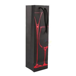 Bolsa de Papel Alta Personalizada con Logotipo Crown Win, con Ventana Transparente y Cinta Decorativa para Bebidas para Llevar, Bolsa de Compras - Product Image 4