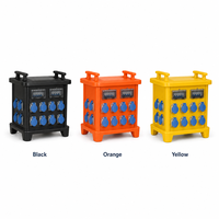 Boîte de distribution d'alimentation étanche IP67 en plastique ZCEBOX 63A triphasée pour chantier de construction, boîte de prise industrielle