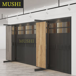 Stand d'exposition en métal personnalisé de vente chaude support en bois élégant pour l'affichage de carreaux de sol cadre rotatif coulissant - Product Image 3