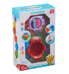 Bebek banyo oyuncak 11 adet balık yığın su bardağı oyuncaklar - Product Image 2