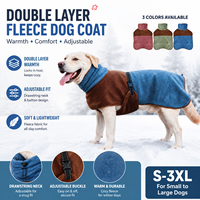Manteau pour chien doublé de polaire chaud pour chiens de petite, moyenne et grande taille, col haut, veste d'hiver, vêtements pour animaux de compagnie