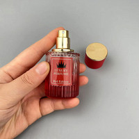 Bouteilles de parfum cylindriques de luxe dégradées rouge bleu vert avec autocollants, 30ml 50ml, 100 pièces, en verre vide, vente en gros