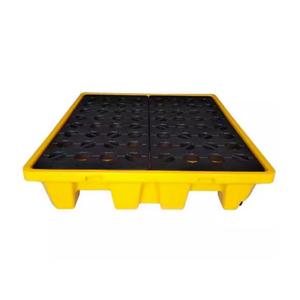 Vente en gros Palette en plastique amovible pour le confinement des déversements de produits chimiques dangereux de sécurité industrielle Confinement secondaire à 4 fûts - Product Image 1